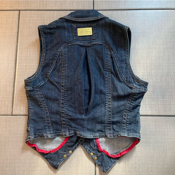 Y2k Apple Bottom Jeans Denim Vest - Picture 4 of 4